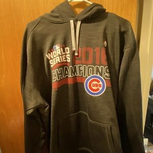 Chicago Cubs World Series Champs Majestic Hoodie Large